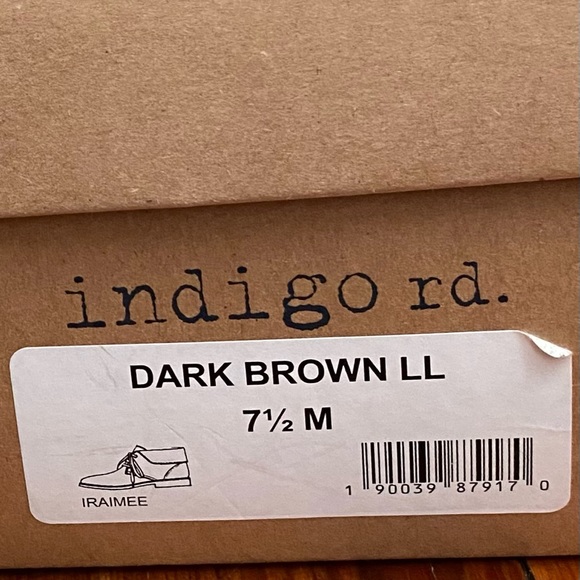 Indigo Road brown lace up fashion bootie with gold down cuff, Iraimee, Size 7.5 - Picture 13 of 13